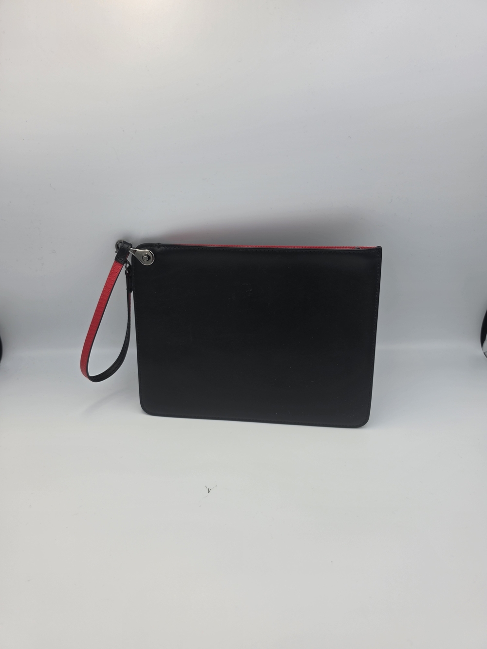 Christian Louboutin Black & Red Cabata Small Pouch/Wristlet (NWOT)COA🖤❤️🖤